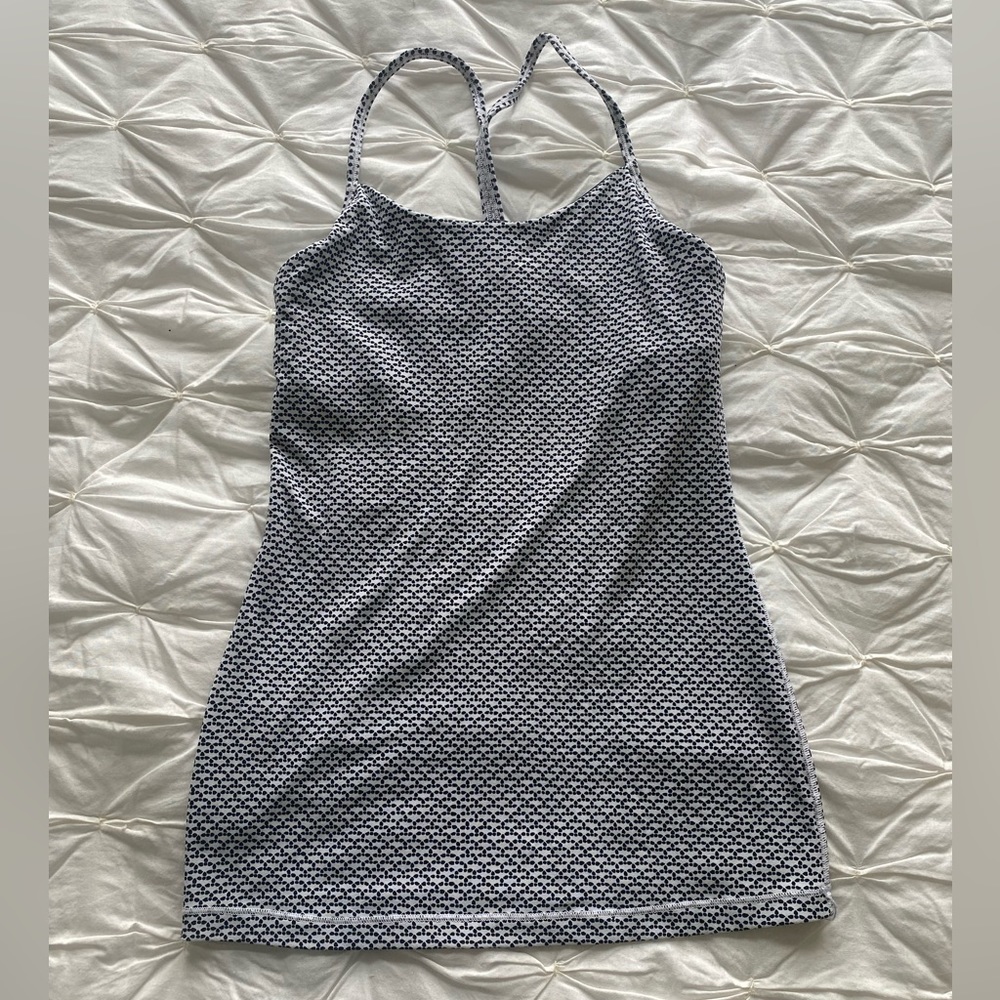 Lululemon Y back Tank built in bra pattern gym workout yoga Pilates